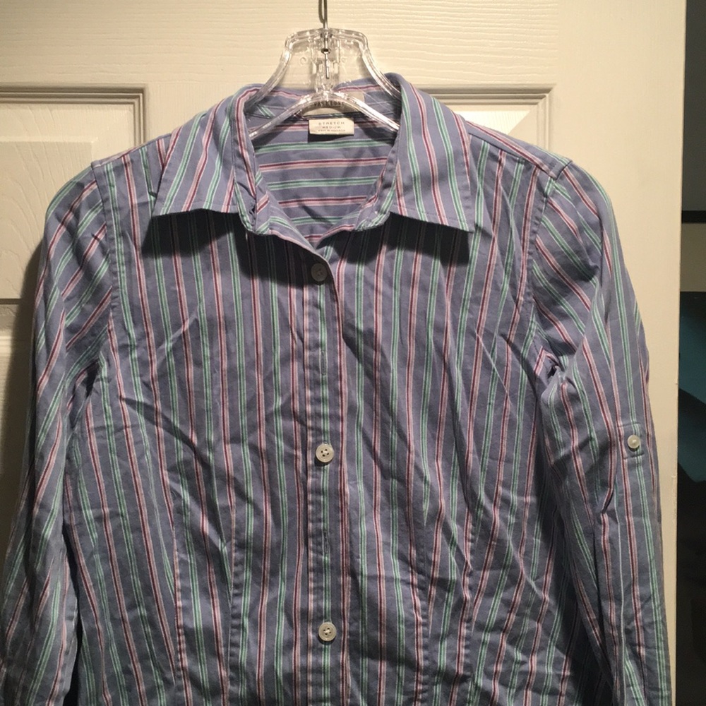 Striped button up